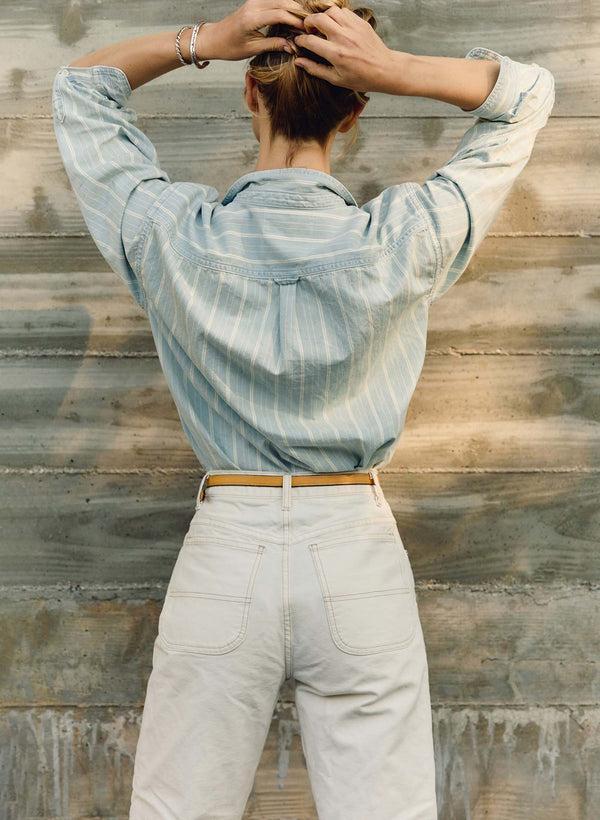 Imogene Willie Clyde Striped Denim Button Up