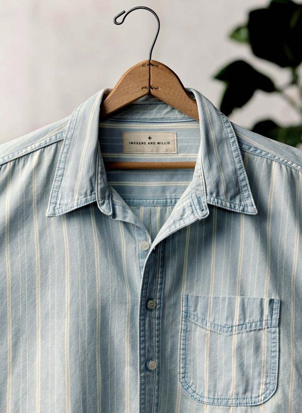 Imogene Willie Clyde Striped Denim Button Up
