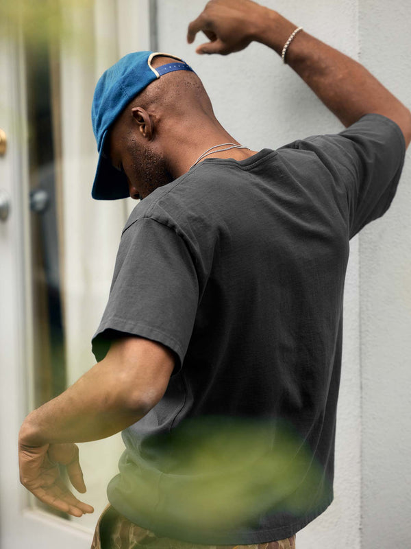 Imogene Willie Faded Black Knit Box Crew