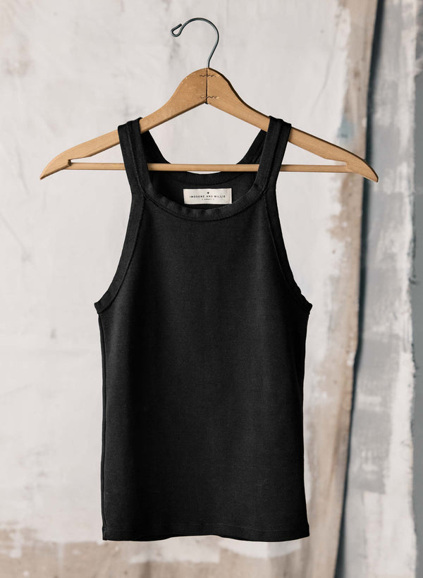 Imogene Willie Faded Black Ribbed Racerback Tank