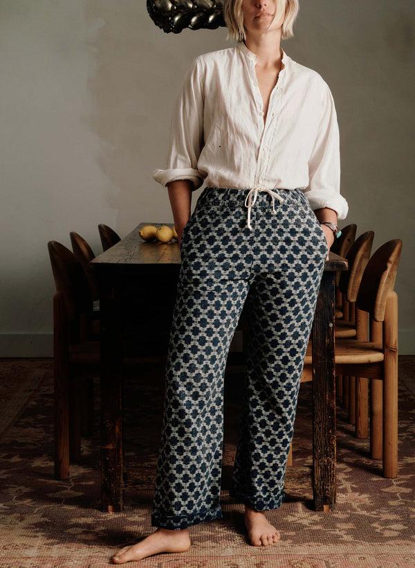 imogene willie fethiye in indigo kiji print