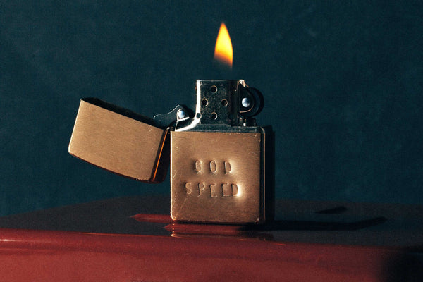 Imogene Willie Hand Stamped “godspeed” Zippo