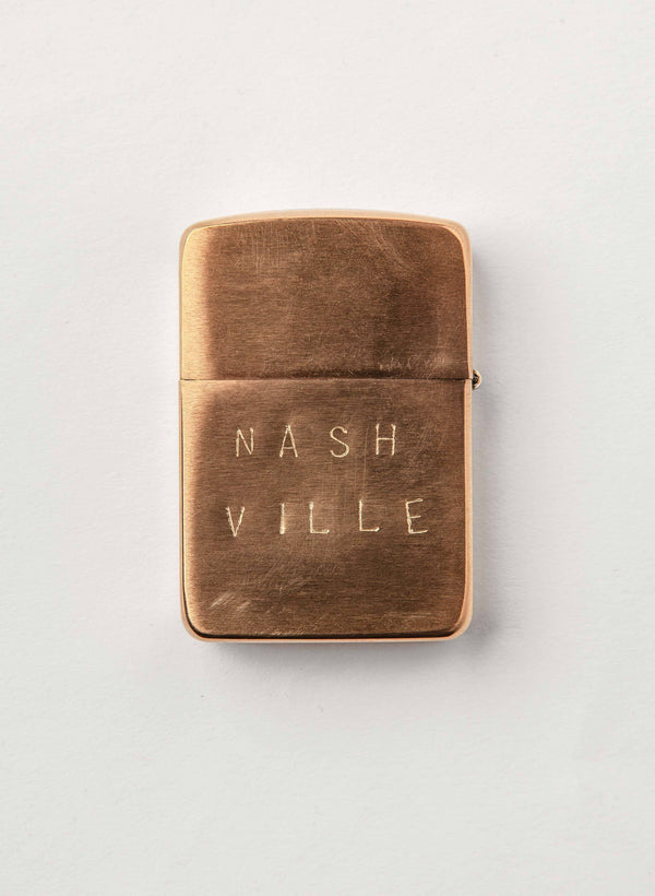 imogene willie hand stamped "nashville" zippo