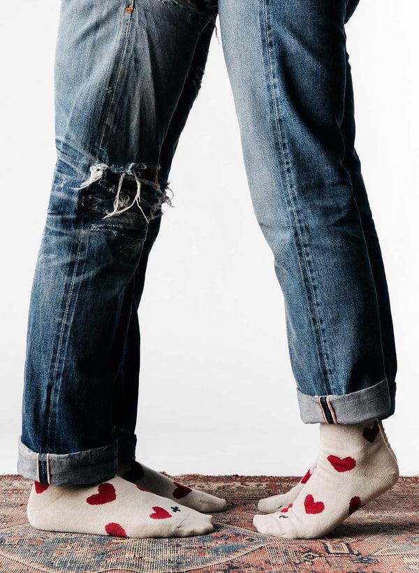 Imogene Willie Heart Sock In Natural