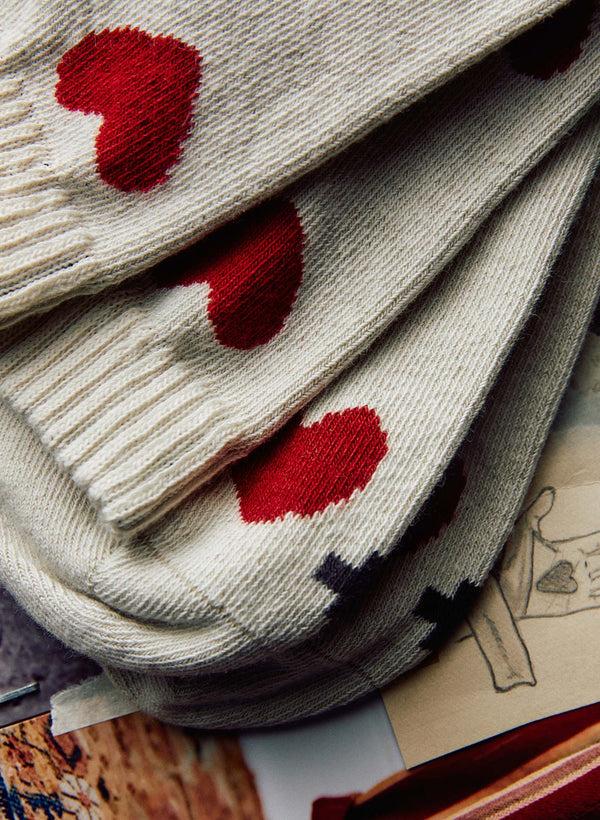 Imogene Willie Heart Sock In Natural