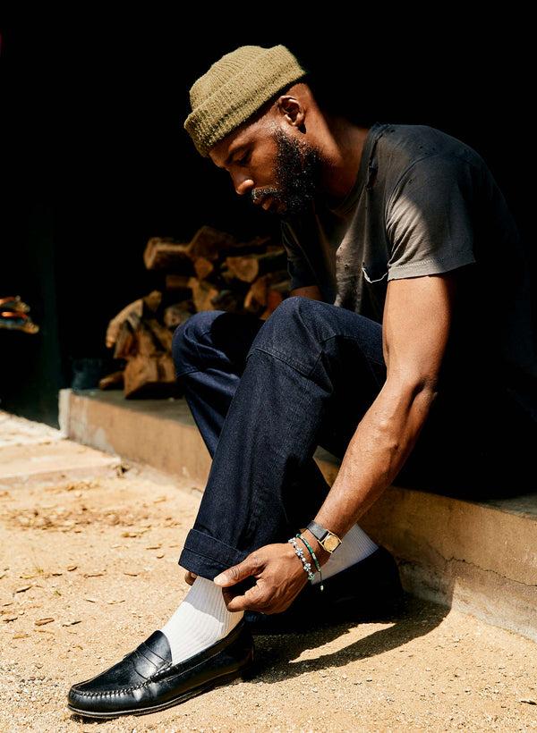 Imogene Willie Hencye Workpant In Black Indigo