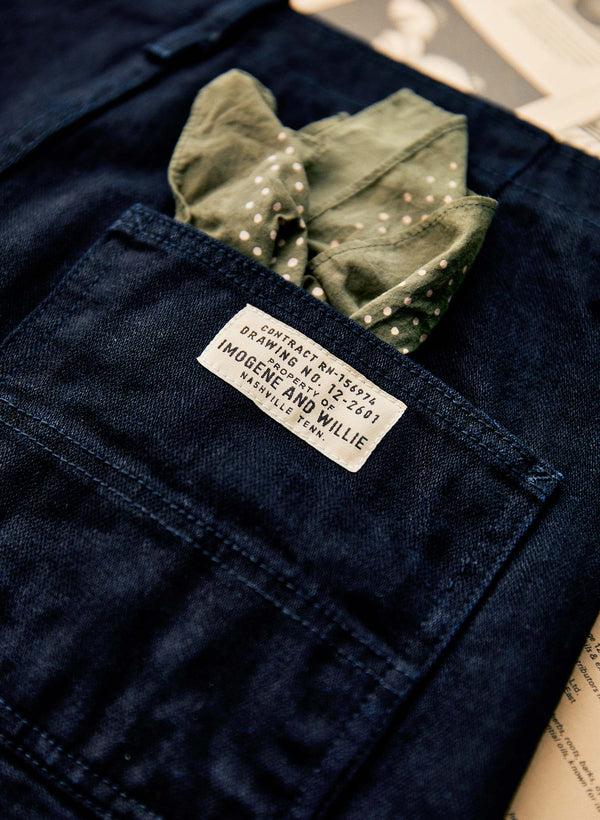 Imogene Willie Hencye Workpant In Black Indigo