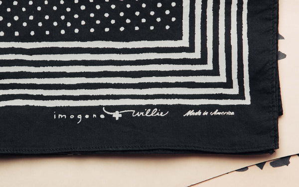 Imogene Willie I+w Vintage Black Bandana V2