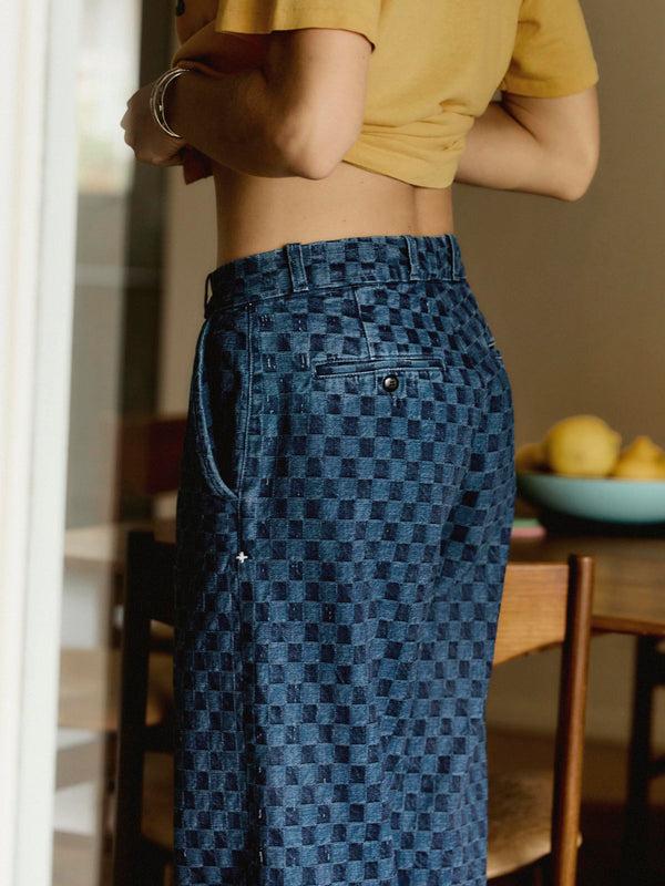 Imogene Willie Logan Washed Indigo Check