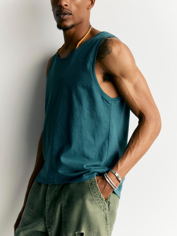 Imogene Willie Midweight Box Tank In Teal