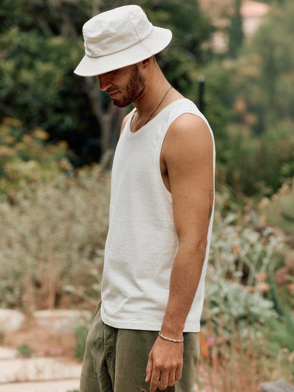 Imogene Willie Midweight Box Tank In Vintage White