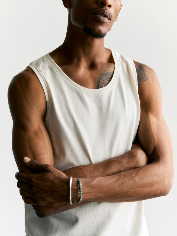 Imogene Willie Midweight Box Tank In Vintage White