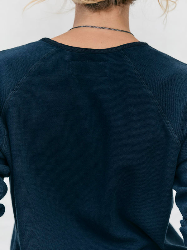 Imogene Willie Midweight Vintage Henley In Navy