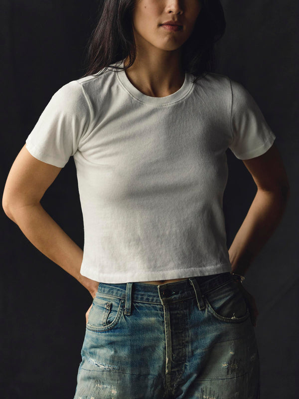 imogene willie the baby tee in white