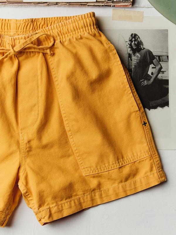 Imogene Willie The Canvas Lounge Short In Marigold