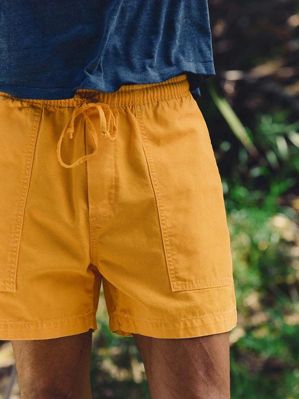 Imogene Willie The Canvas Lounge Short In Marigold