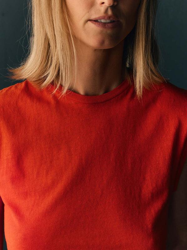 Imogene Willie The Cotton Muscle Tee In Poppy