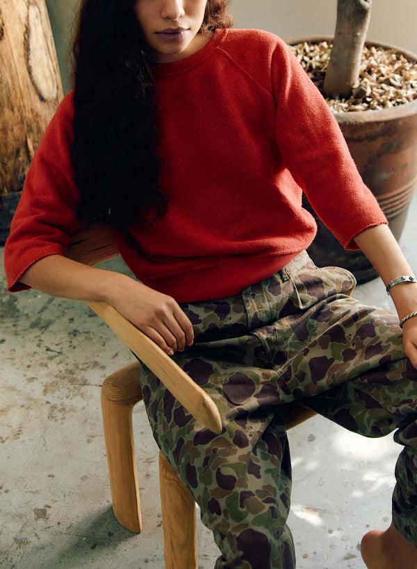 Imogene Willie The Cut Sleeve Sweatshirt In Poppy