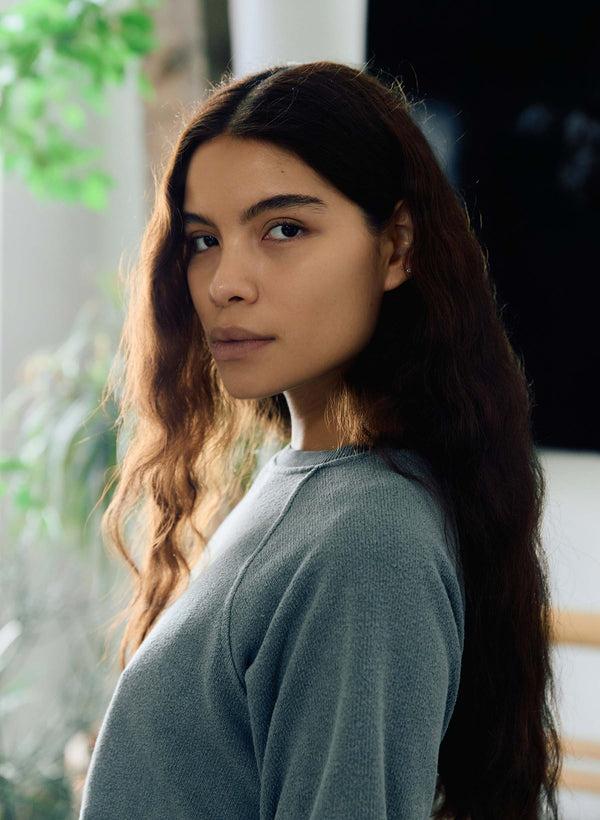 Imogene Willie The Cut Sleeve Sweatshirt In Sage