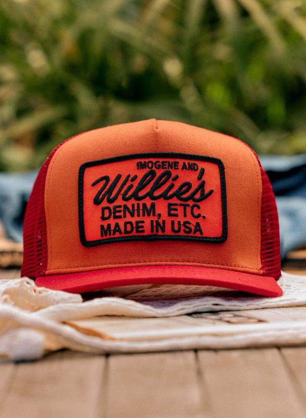 imogene willie the "denim etc" trucker in orange