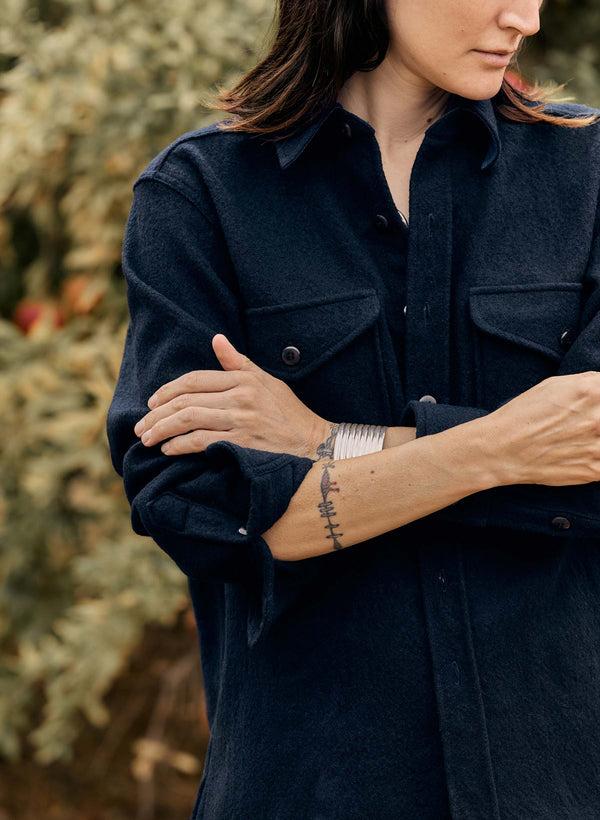 imogene willie the ellie cpo in navy