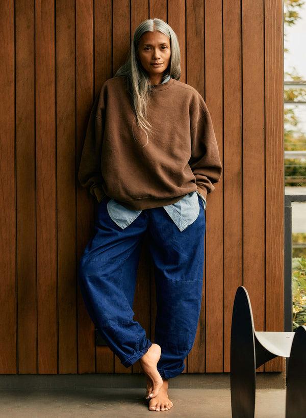 imogene willie the flight pant in sashiko indigo