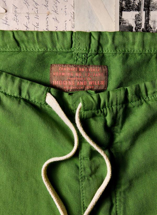 Imogene Willie The Lounge Pant In Fern Green