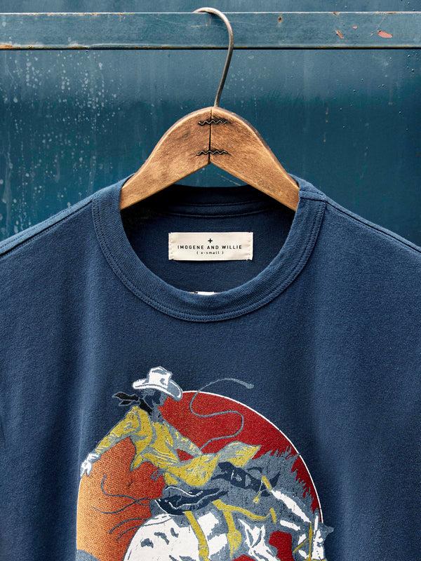 Imogene Willie The "next Time" Tee In Faded Navy