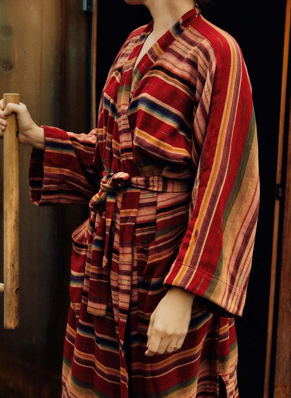 Imogene Willie The Ojai Robe In Coastal Stripe