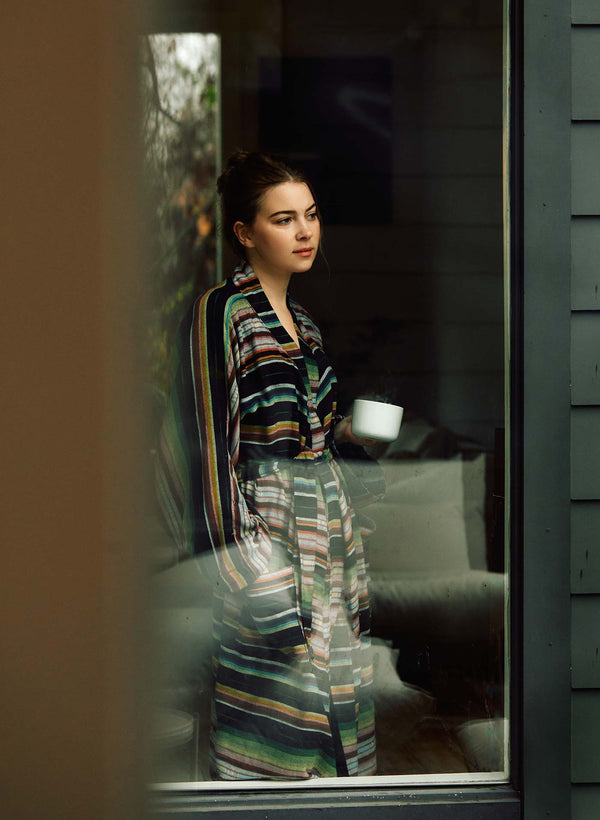 Imogene Willie The Ojai Robe In Mesa Stripe