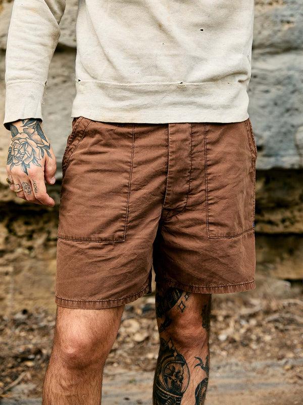 Imogene Willie The Ripstop Fatigue Short In Brown