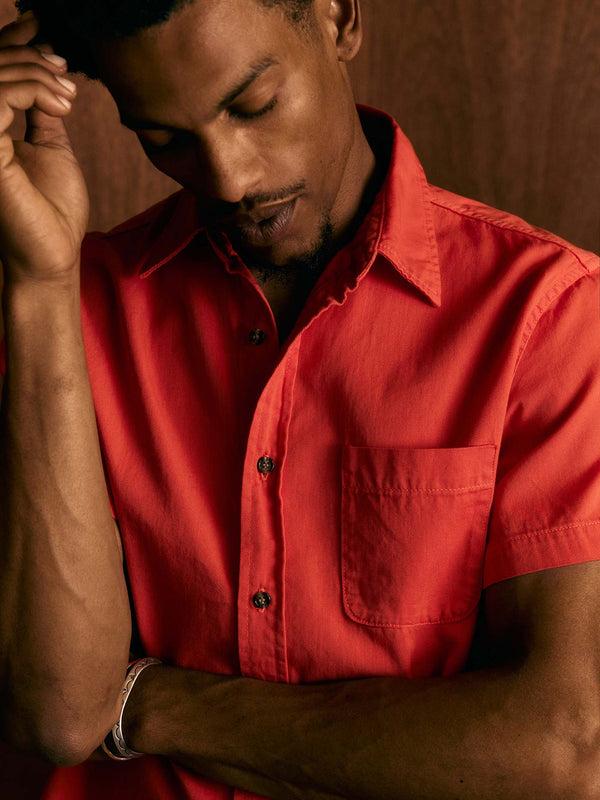 Imogene Willie The Whisper Twill Shirt In Poppy