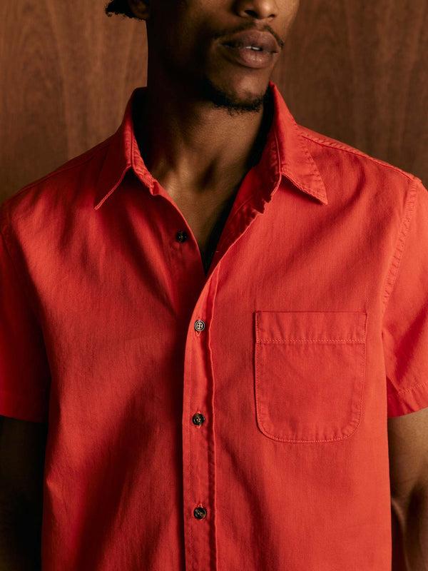 imogene willie the whisper twill shirt in poppy