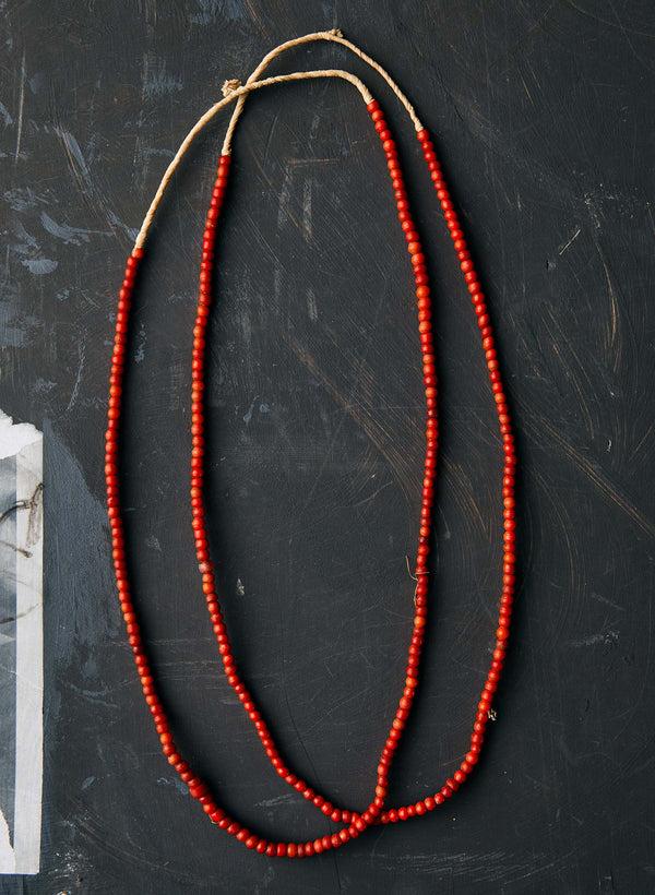 imogene willie vintage red trade bead necklace