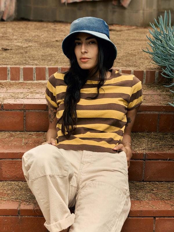 Imogene Willie Love Fades Recycled Denim Bucket Hat