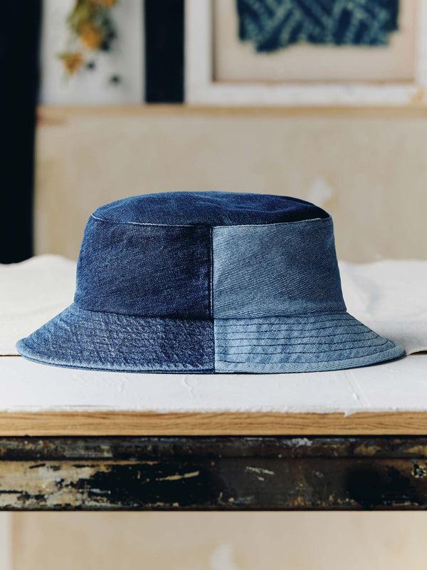 imogene willie love fades recycled denim bucket hat