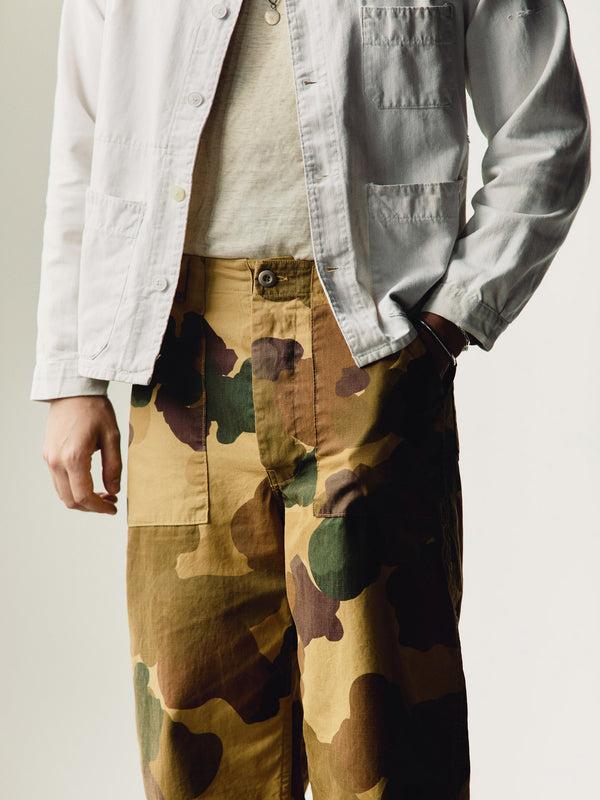 Imogene Willie Oliver Military Trouser In Painted Camo