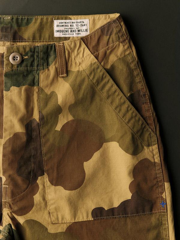 Imogene Willie Oliver Military Trouser In Painted Camo