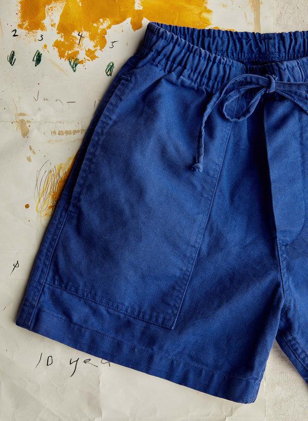 Imogene Willie The Canvas Lounge Short In Klein Blue