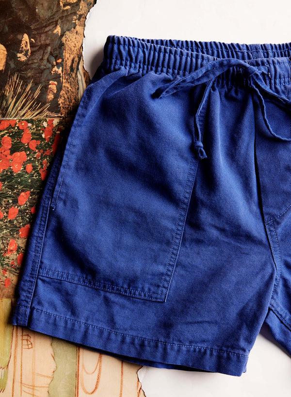 Imogene Willie The Canvas Lounge Short In Klein Blue