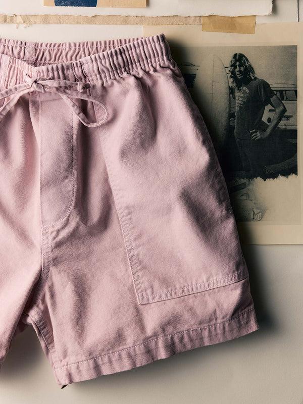 Imogene Willie The Canvas Lounge Short In Pink Stone
