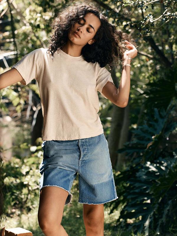 imogene willie the cotton hemp tee in vintage white