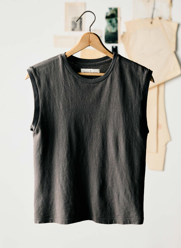 Imogene Willie The Cotton Muscle Tee In Faded Black