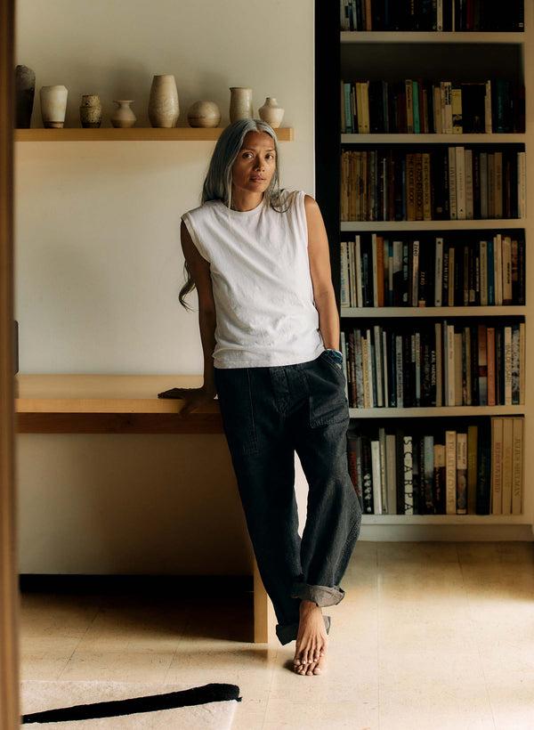 Imogene Willie The Cotton Muscle Tee In Vintage White