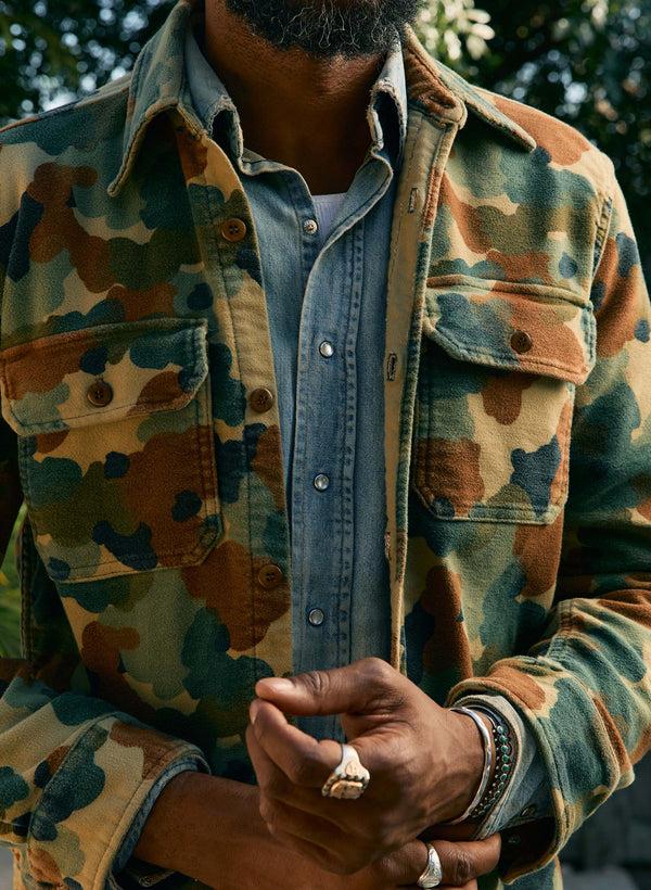 imogene willie the griffin workshirt in painted camo