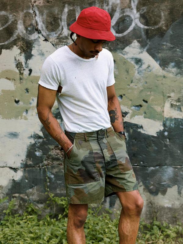 Imogene Willie The Ripstop Fatigue Short In Painted Camo