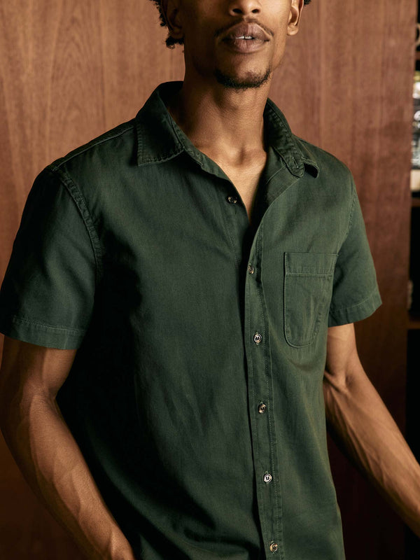 Imogene Willie The Whisper Twill Shirt In Slate Green