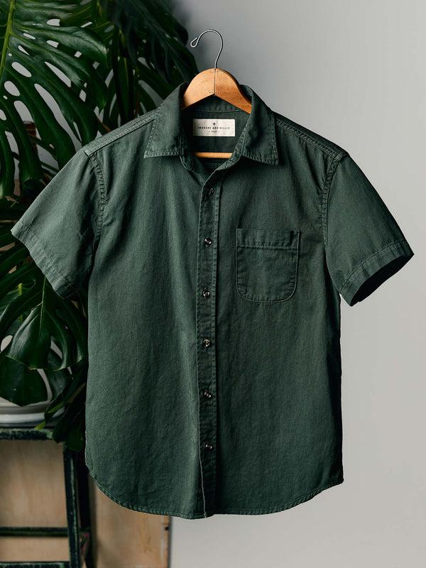 Imogene Willie The Whisper Twill Shirt In Slate Green