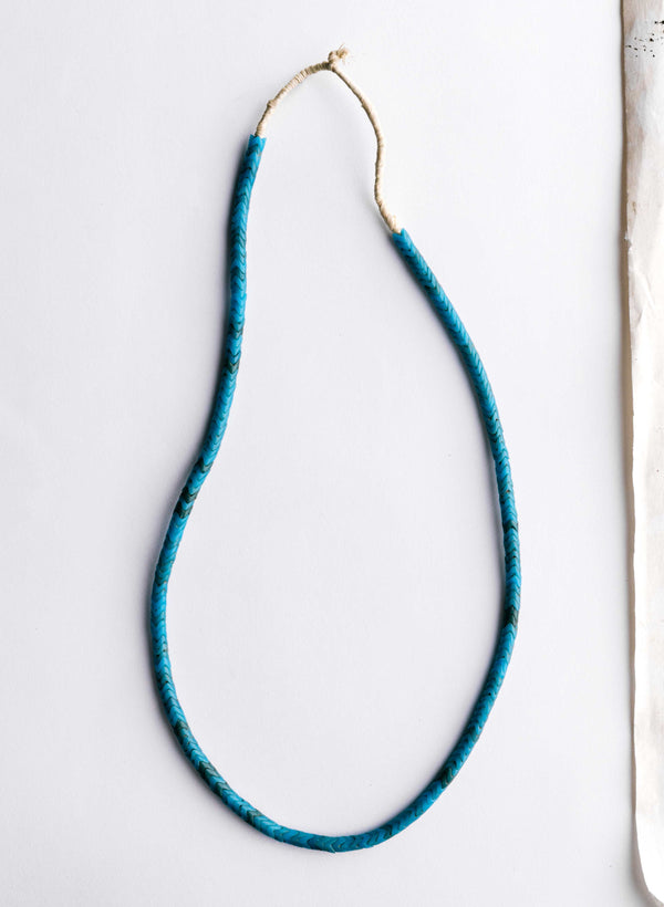 imogene willie vintage african snake bead necklace in turquoise