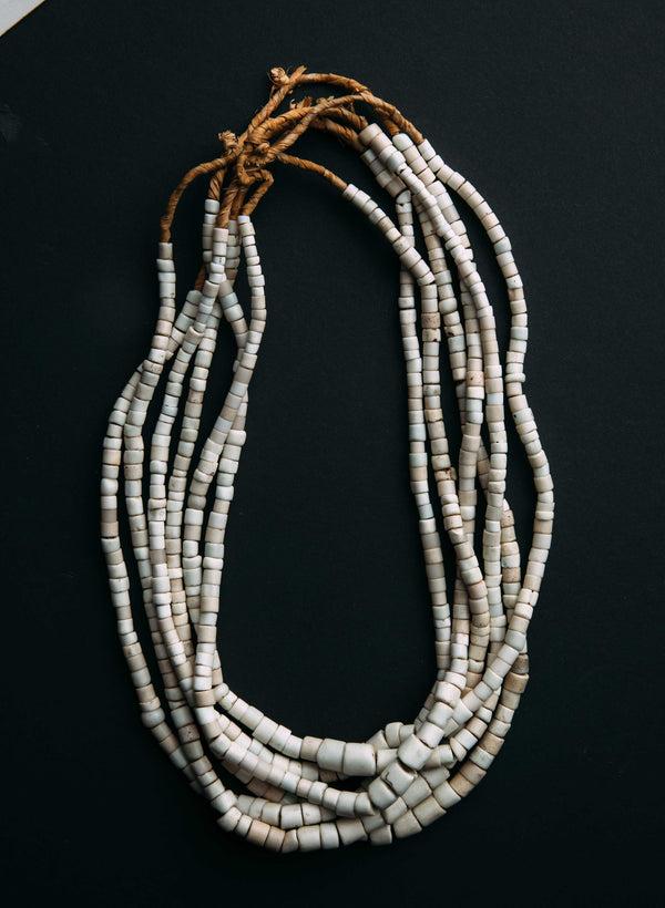 imogene willie vintage white goomba trade bead necklace